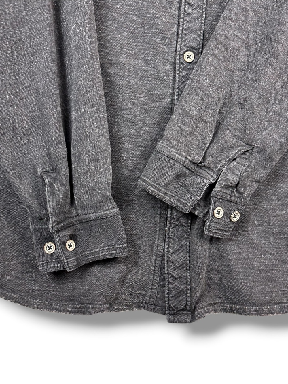 Carbon 2 Cobalt Men’s Long Sleeve Shirt Large Black 100% Cotton Button Up Faded - Picture 6 of 9